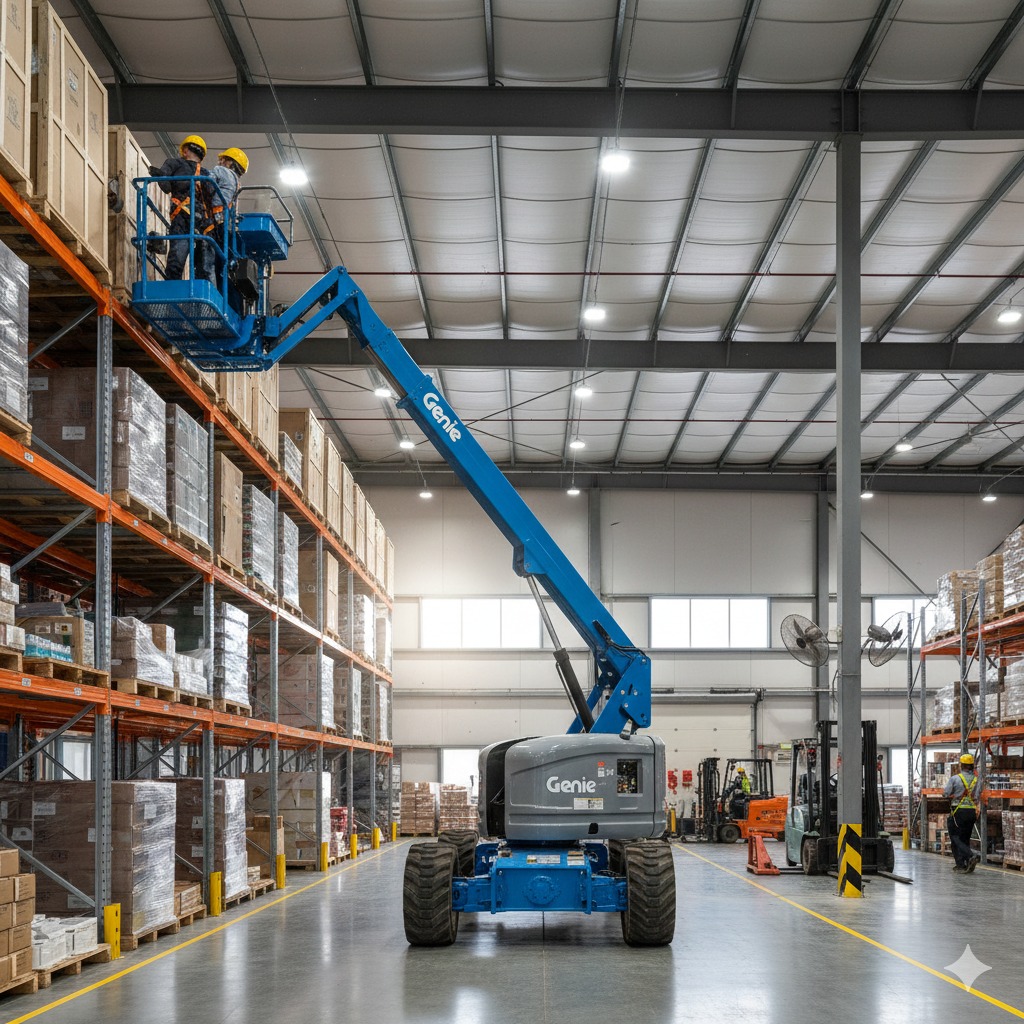 Boom lift for façade activity